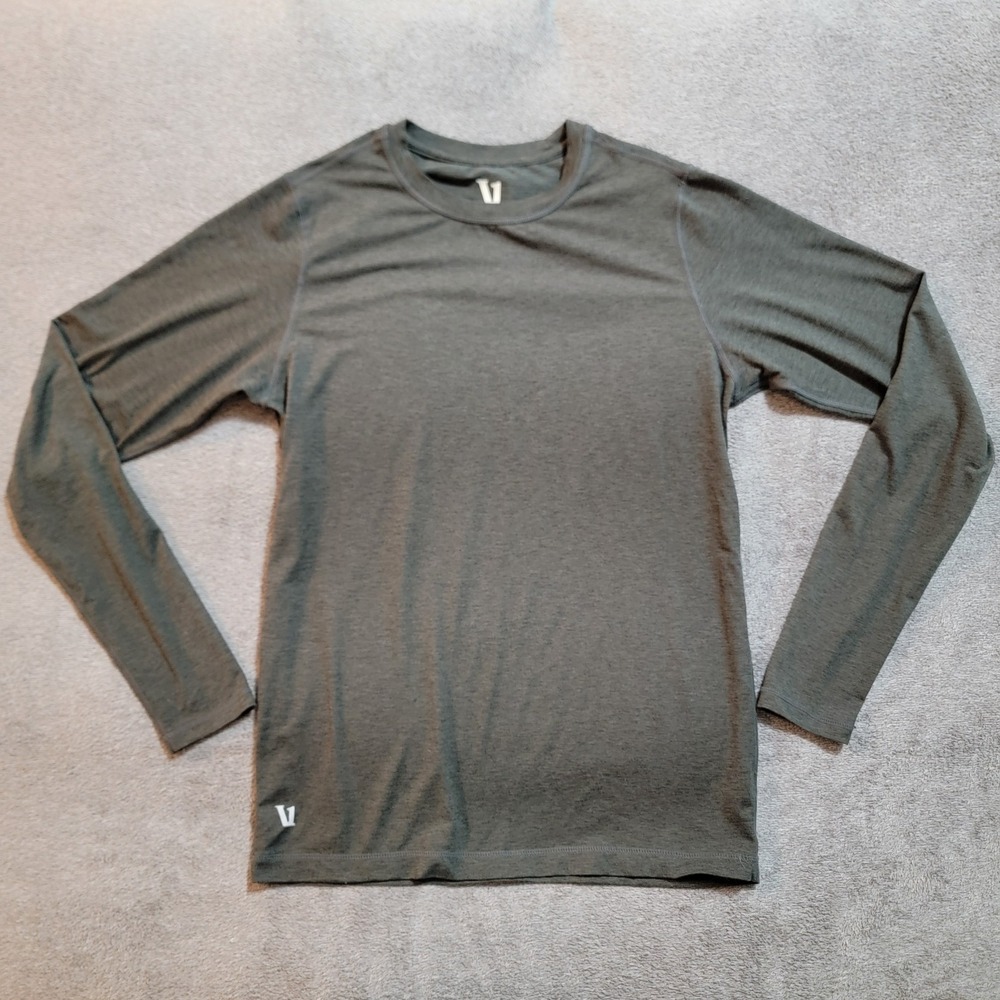 Vuori Gray Heathered Long Sleeve Athletic Shirt Size Small‎